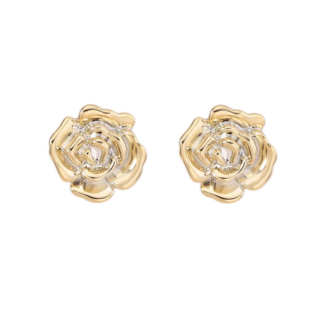 Retro Fashion Madrid Rose Stud Earrings, Simple and Versatile Niche Creative High-end Exquisite Earrings