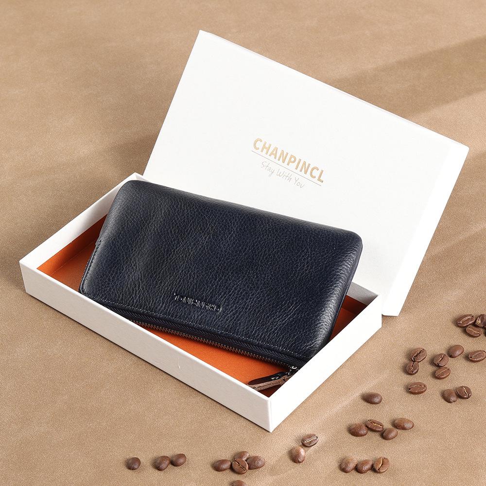 

Мужской кошелек на молнии Cross-Border C Brand: Молодежный дизайн, кожаный чехол для телефона двойного назначения.