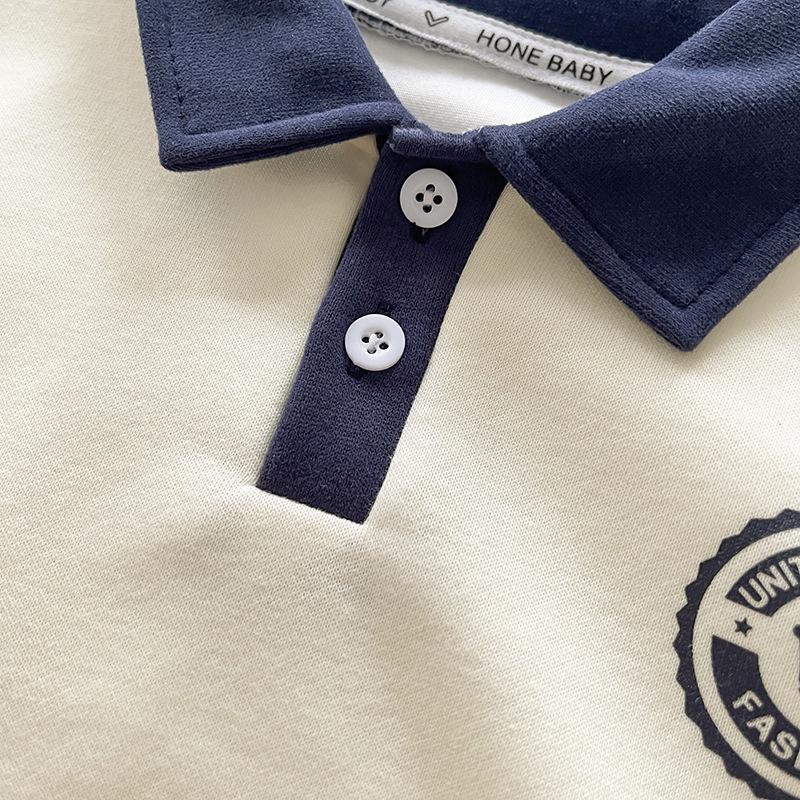 2025 Boys' Stylish Korean Polo Shirt & Pants Set: New Autumn Collection