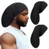 Long Tail Hair Wrap Caps for Men Soft Polyester Head Wrap Quick Drying Towel Turban Hat for Dreadlocks Various Hairstyles