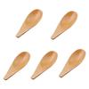 Pelsieur 5-Piece Mini Wooden Condiment Spoon with Short Handles for Coffee, Loose Tea, Milk Powder, Spices, and More