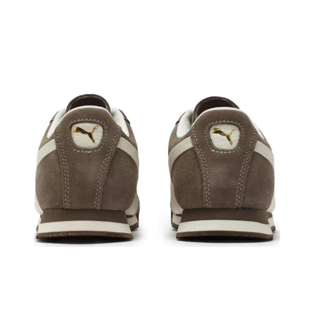 Puma Pantofi unisex Roma Suede Totally Taupe Maro Cald-Alb 398635-07