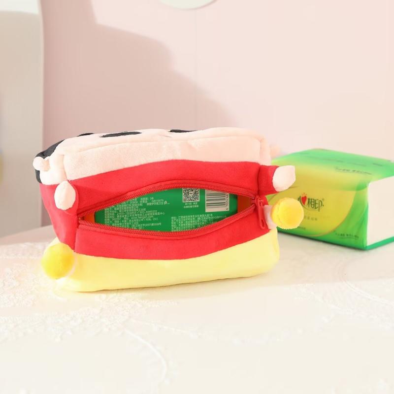Crayon Shin-Chan Plush Cute Tissue Box Anime Personality Creative Boochan Runny Nose Tissue Storage Box Desktop Decoration
