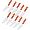 10x Pie Server Cake Holder Transfer Triangular Spade Spatula for Pizza Cake Baking Wood Wooden Handle Shovel Stainless Steel