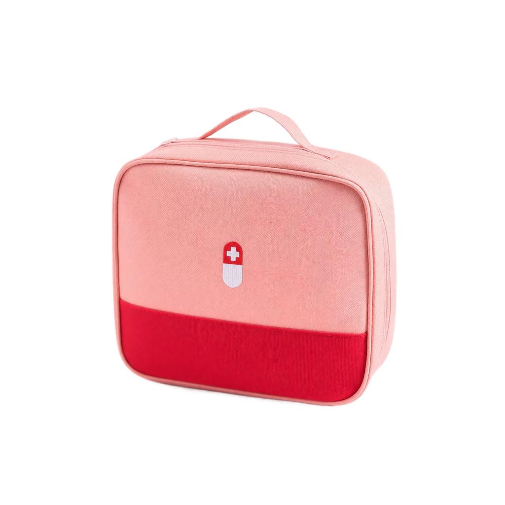 Portable First Aid Kit Travel Medical Bag Compact Organizer with Multiple Compartments for Emergency Supplies and Basic Medical Tools