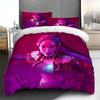 Duvet Cover Printed With Christmas Decoration Super Soft Brushed Microfiber Double Bed Comfortable Set With Zipper Closure And 2 Pillowcases