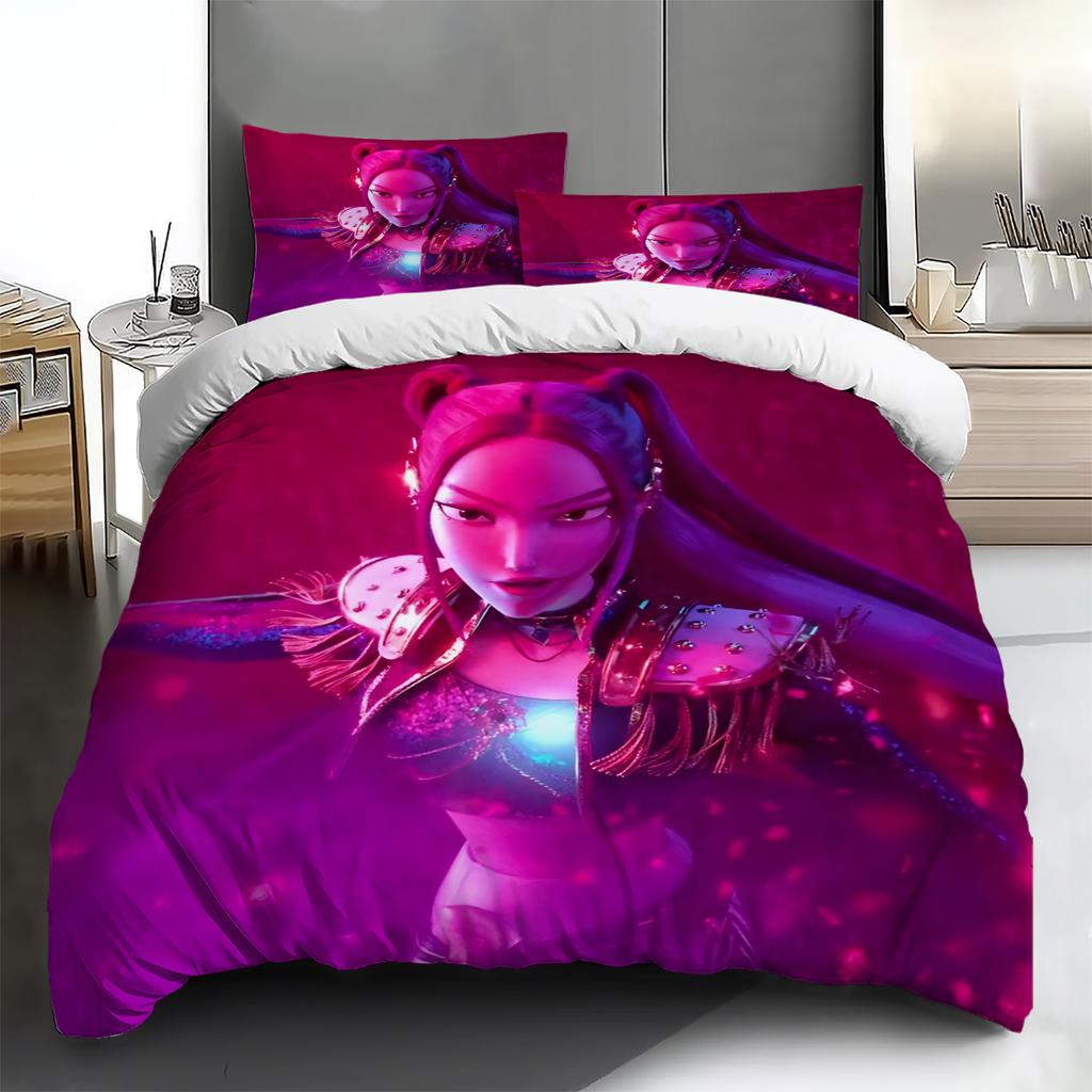 Duvet Cover Printed With Christmas Decoration Super Soft Brushed Microfiber Double Bed Comfortable Set With Zipper Closure And 2 Pillowcases