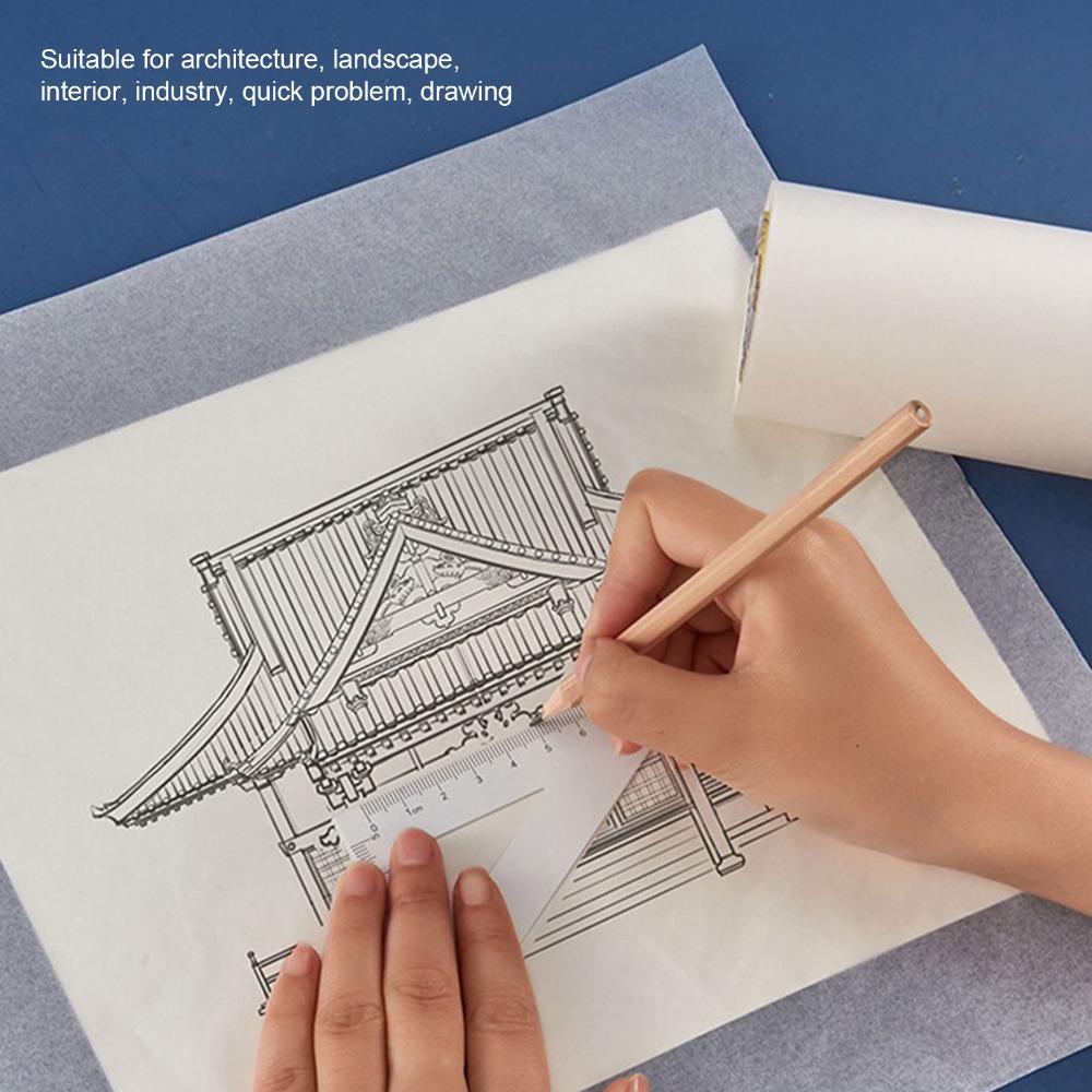 46m Transparentpapier Weiß Schnittmuster,Papiermuster Papier Ingenieurplan Kopie