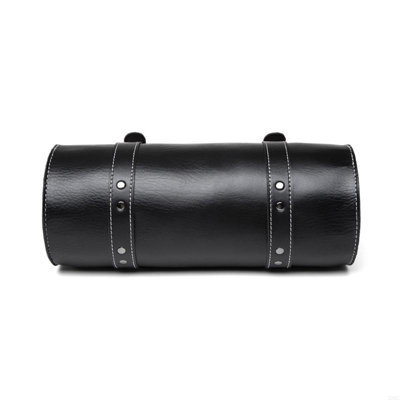 28GC Motorbike Tool Bag Front Fork Handlebar Bag Storage Universal Roll Bag Motorcycle Front Bag Vintage Saddlebag