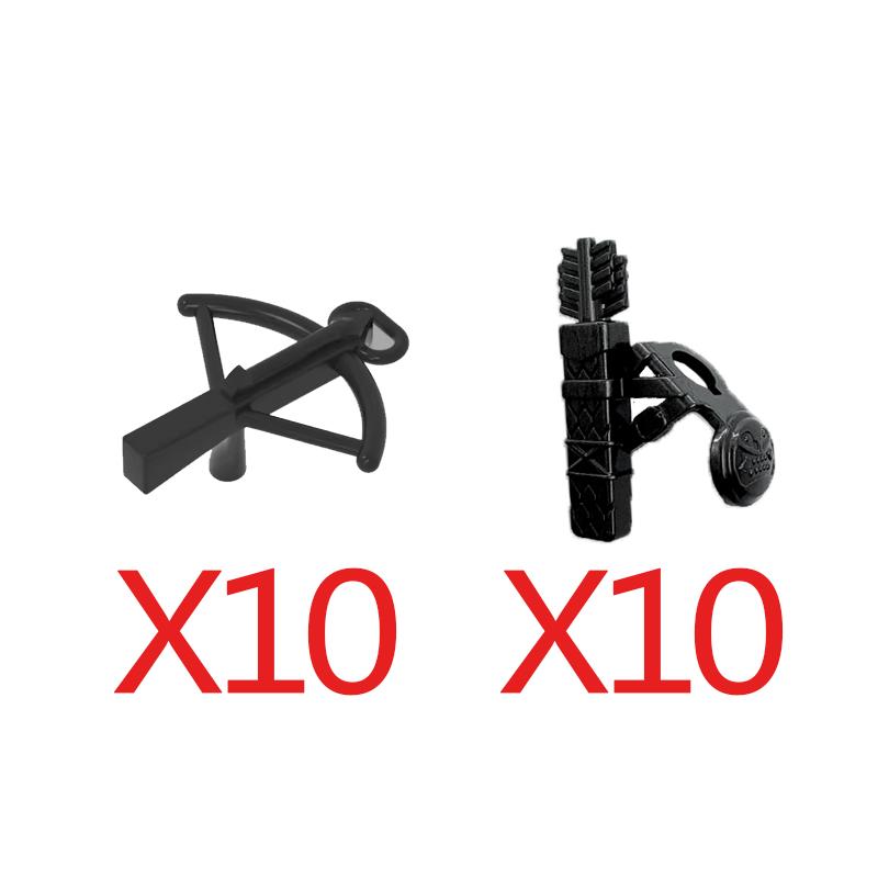 Mittelalterliche Bausteine Waffen Figur Soldat Zubehör Bogen Speer Armbrust Axt Helm Schulterrüstung Baustein Geschenk Spielzeug DIY X011