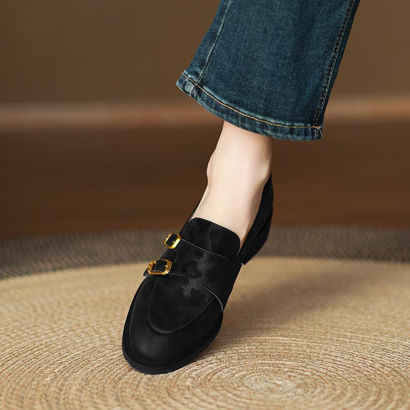 

Французские ретро туфли-лодочки с леопардовым принтом женские 2025 весна и осень новые маленькие кожаные туфли слипоны женские туфли на низком каблуке лоферы 35