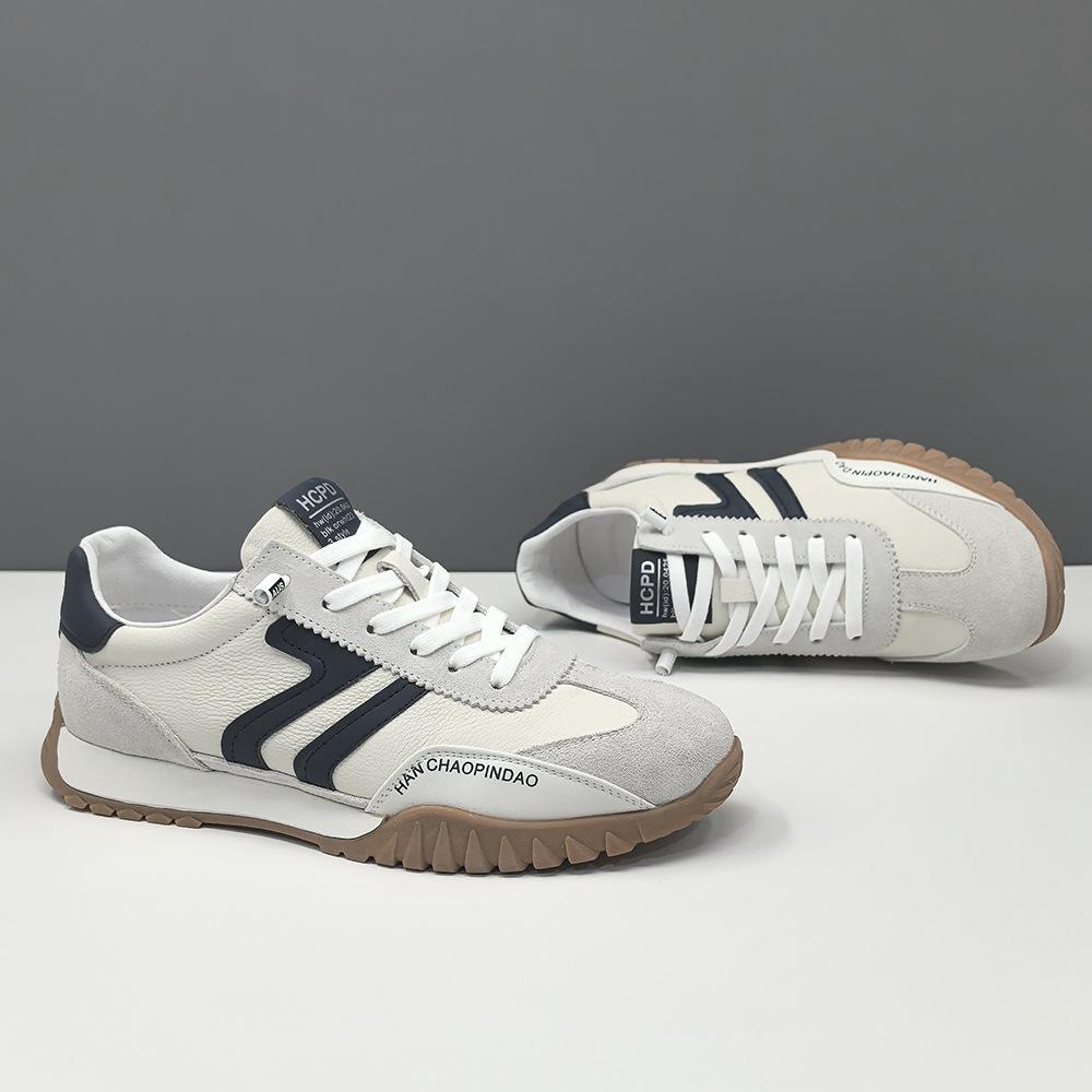 Lace-up-free Lazy Shoes Leather Board Shoes Casual Shoes