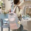 Trendy Plaid Nylon Backpack – Stylish & Durable School Bag for Women, Men, and Teens