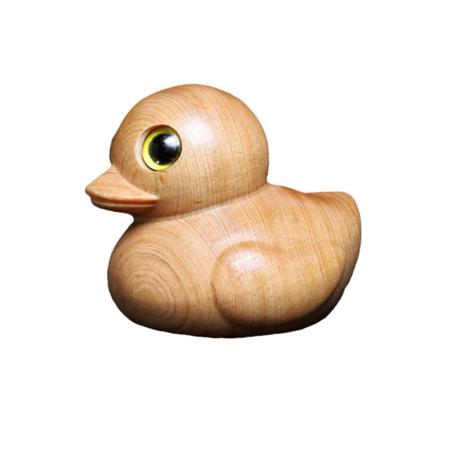 Hand-Carved Middle Finger Yellow Duck Desktop Ornament