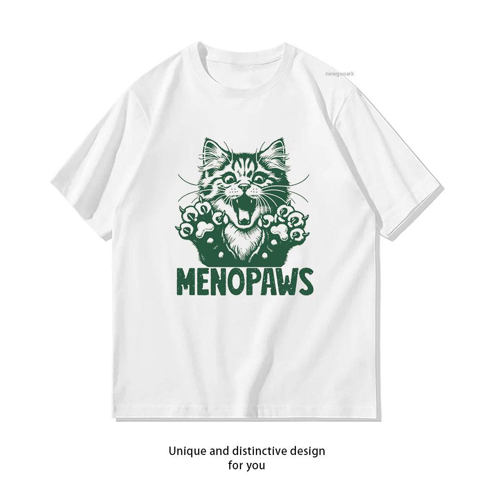 Funny Menopause Screaming Cat Tshirt Woman Man Summer Oneck Breathable Graphic T Shirts Casual Outdoors Tops Tee S