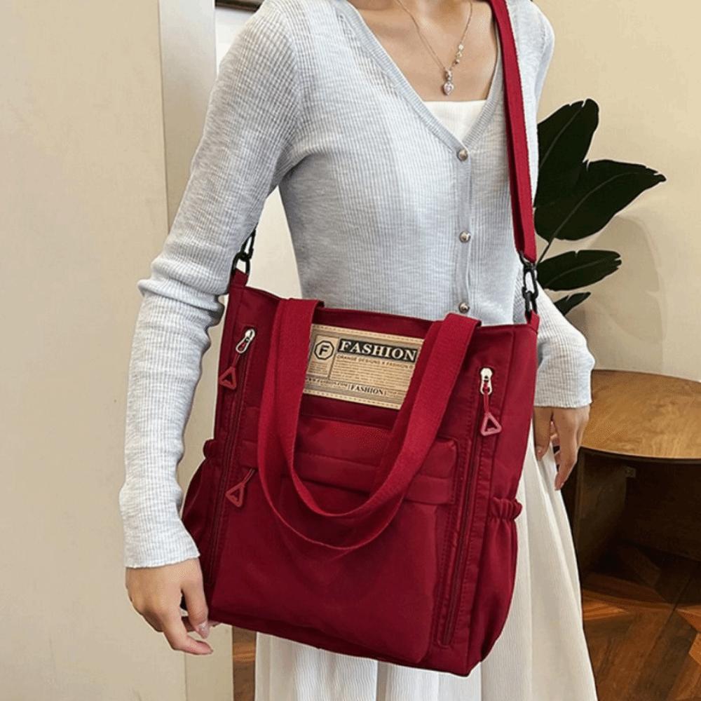 Large Capacity Women's Shoulder Bag Solid Color Single-shoulder Bag Shopping Handbag  Work Travel