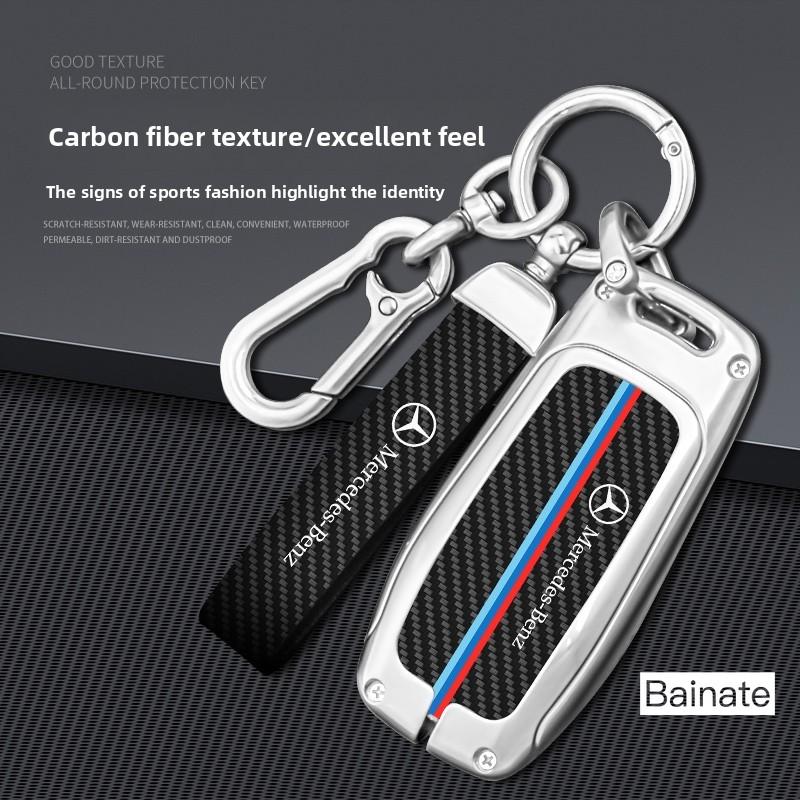 For Mercedes Benz A C E S G Class GLC CLE CLA GLB GLS W177 W205 W213 W222 X167 AMG Zinc Alloy Leather Car Remote Key Cover Case