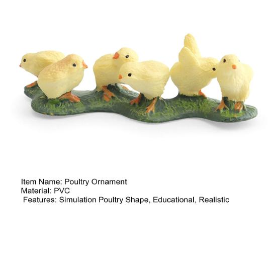Simulation Poultry Model Realistic Chick Duck Goose Figurine Miniature Farm Animal Educational Toy Home Office Decoration Ornament