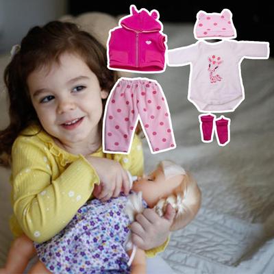 Haine pentru păpuși pentru copii de 17-20 inci Haine pentru păpuși pentru copii Haine pentru copii Reborn Costume fete Han S6H7