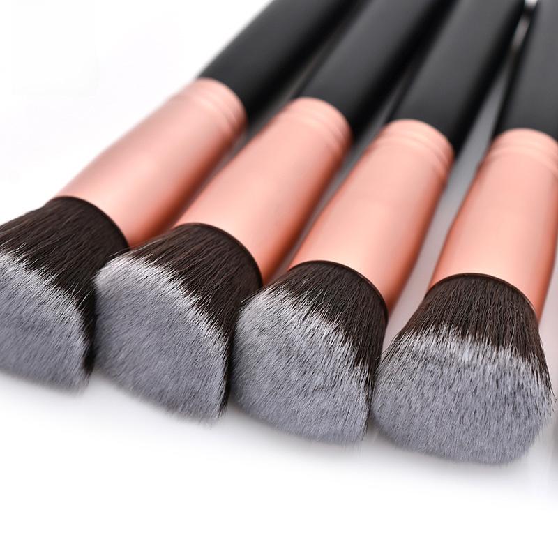 14-Piece Black Makeup Brush Set – Includes Eyeshadow & Blush Brushes with Soft Bristles