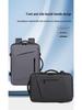 Men's Business Backpack: High-End, Expandable, Large Capacity, Water-Repellent Laptop Bag with Leather Film