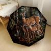 Deer In The Enchanted Forest Compact Travel Automatic Umbrella Compact 8Rib Lightweight Foldable Design Travel Essential Stylish Accessory Spiritual