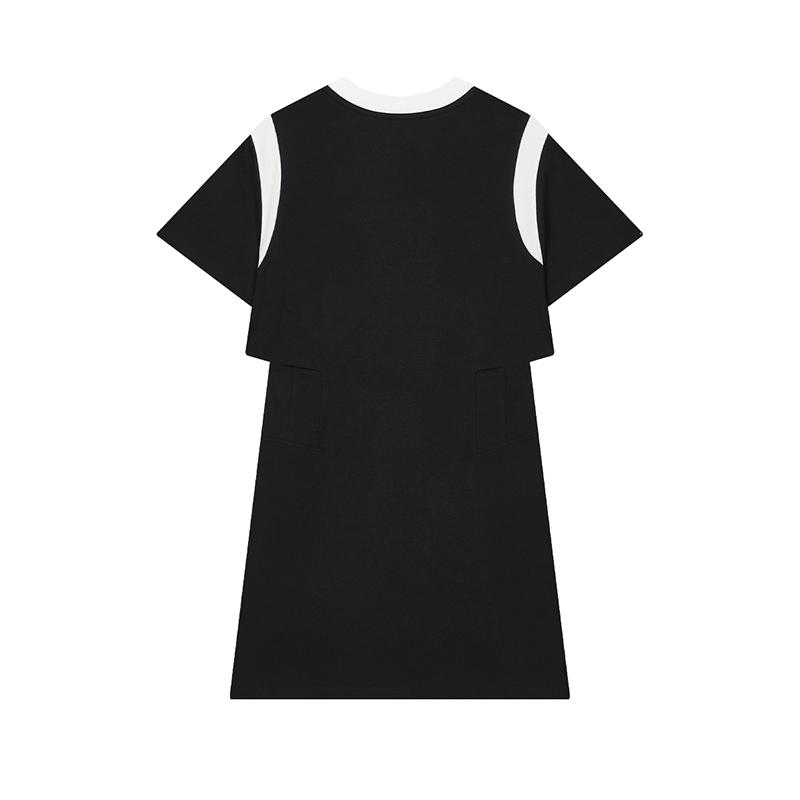 

New FILA ORIGINALE Short Sleeved Dress Women s Jet Black F11W429308FBK M