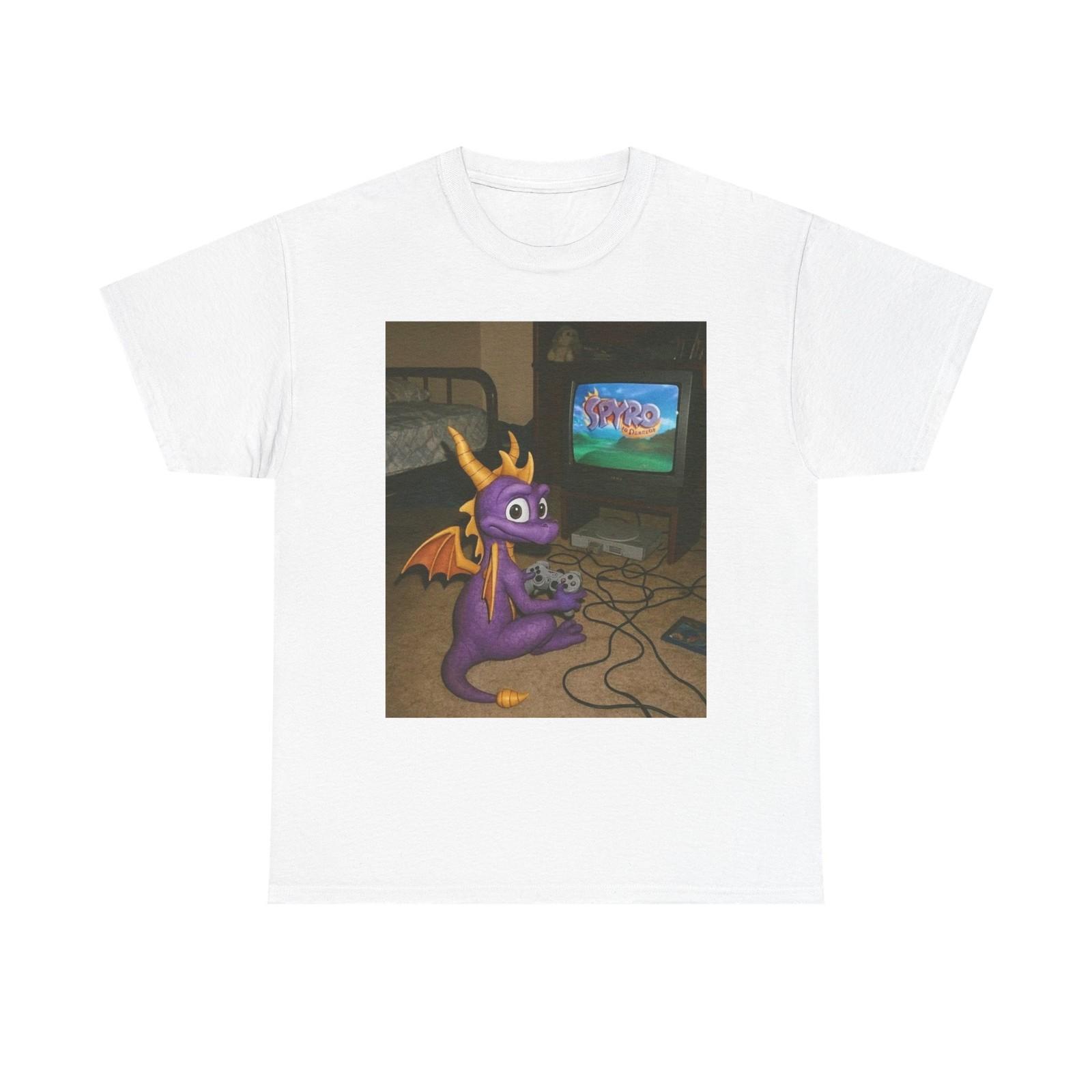 

Spyro Graphic T Shirt Mens Womens Tees Top Vintage Funny Gaming Unisex Heavy Cotton Tee XL