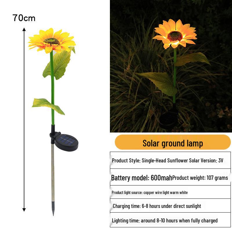 LED Solar Sunflower Outdoor Decorative Waterproof Lawn Light