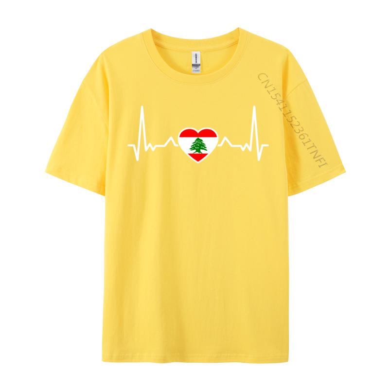 Lebanon Heartbeat Lebanese Flag Crazy T Shirt Fashion Labrador Retriever Heartbeat Pure Cotton Unisexs Tops Tees Casual Sweatshirts