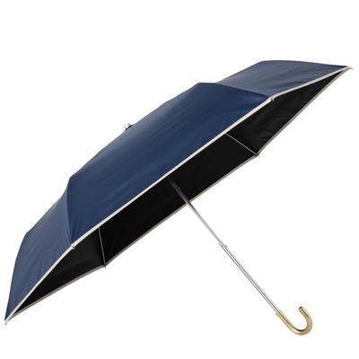Folding Plain Rain Sun UV 10002760 Umbrella, Piping, Umbrella, Umbrella, All-Weather Umbrella, 99% Protection, Parasol, Women's, 55cm,