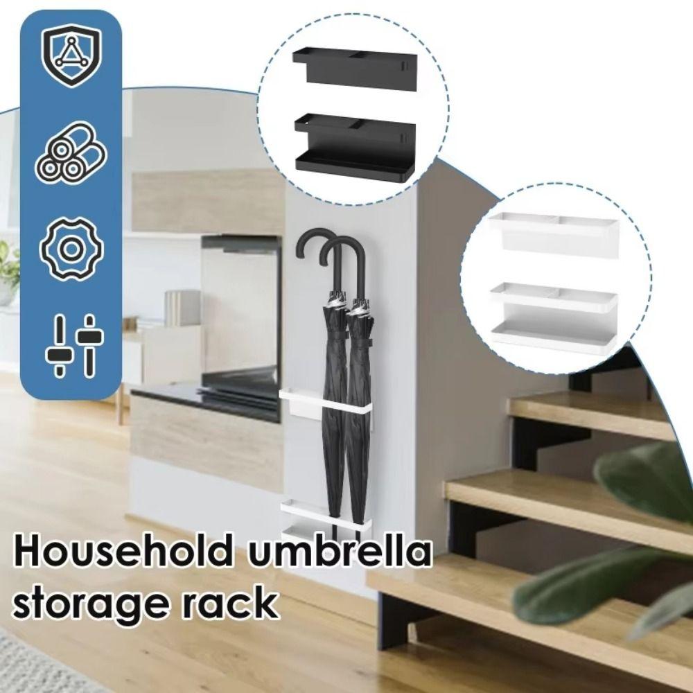Adjustable Height Umbrella Rack No-Drill Entryway Umbrella Stand Umbrella Storage  Home Use