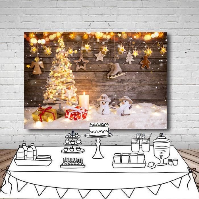 Fond Photo - Noël - 10x10FT - Vinyle Léger - Haute Définition - Décoration Enfants