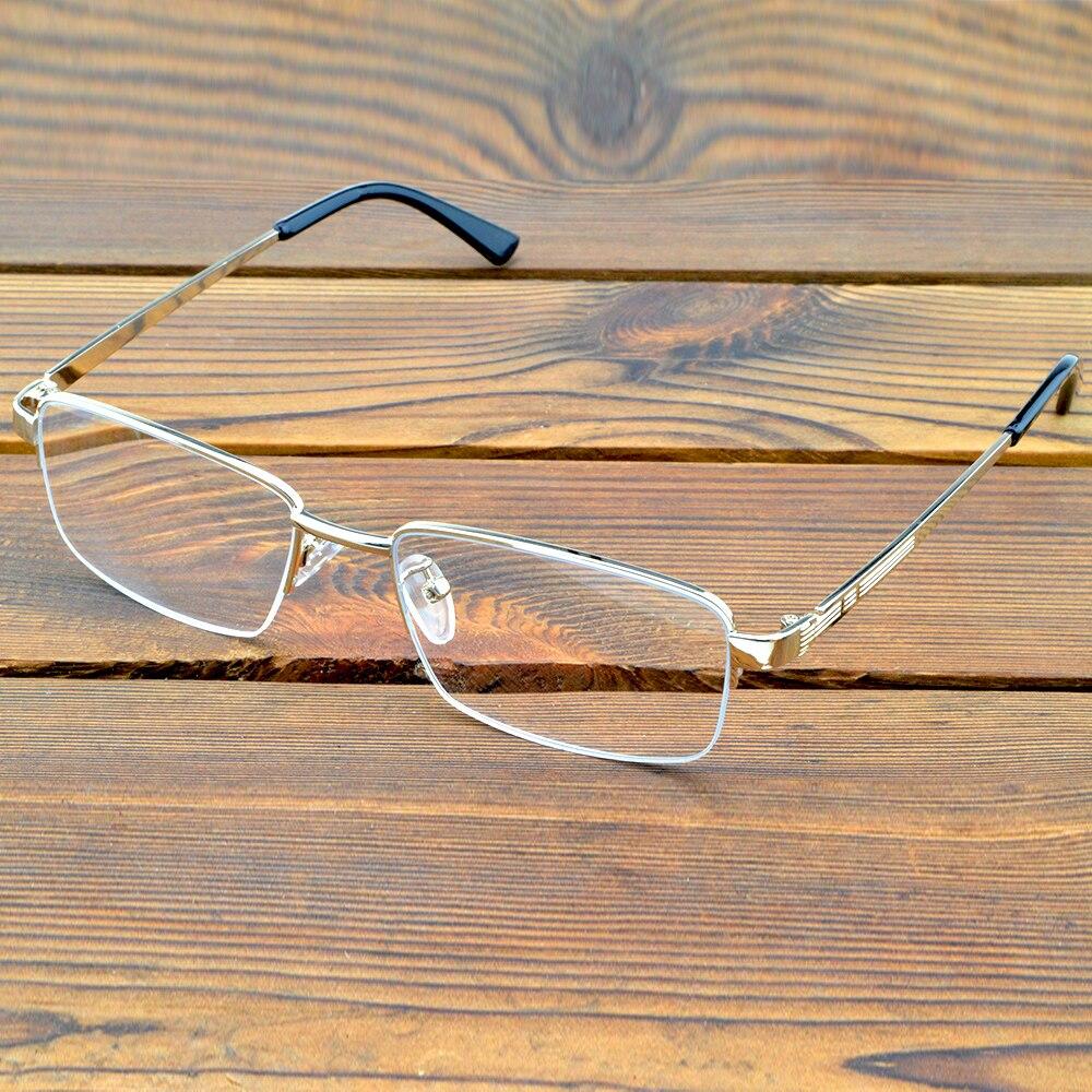 

Удобные деловые очки в серебряной оправе с полуободком, очки для чтения с прогрессивной мультифокусной оптикой для ближнего и дальнего обзора от +0,75 до +4