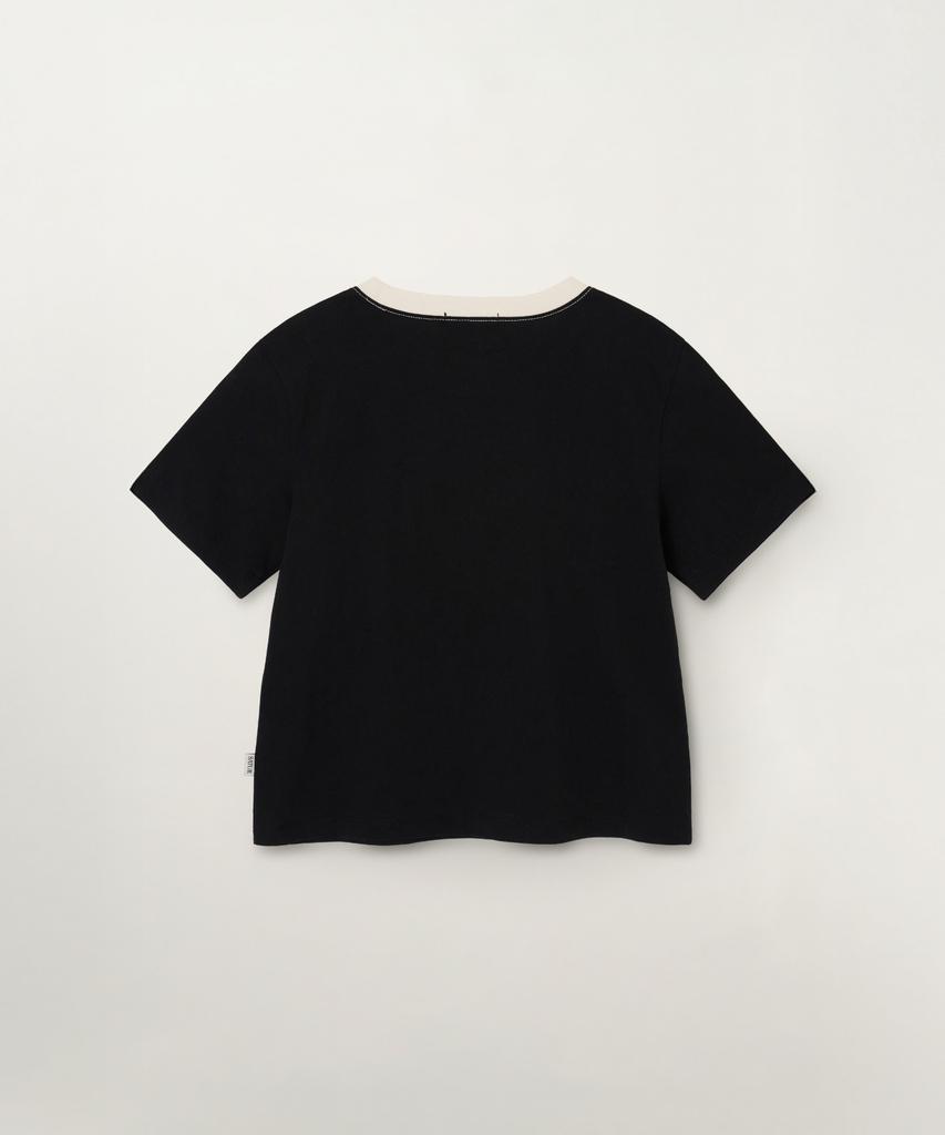 Seteo (W) New Bon Voyage Graphic Short Sleeve T-Shirt Black