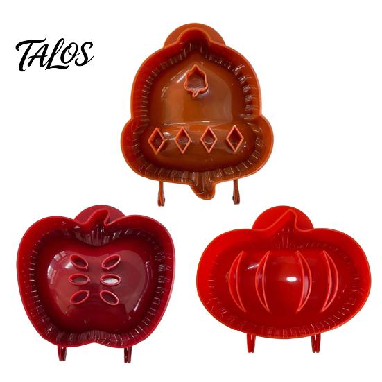 Pressa per impasto per dolci 2 Pezzi Set di stampi per hand pie autunnali, Tema autunnale Zucca Mela e Utensili da cucina Ghianda Mini torte alla frutta, Strumenti per il Ringraziamento,