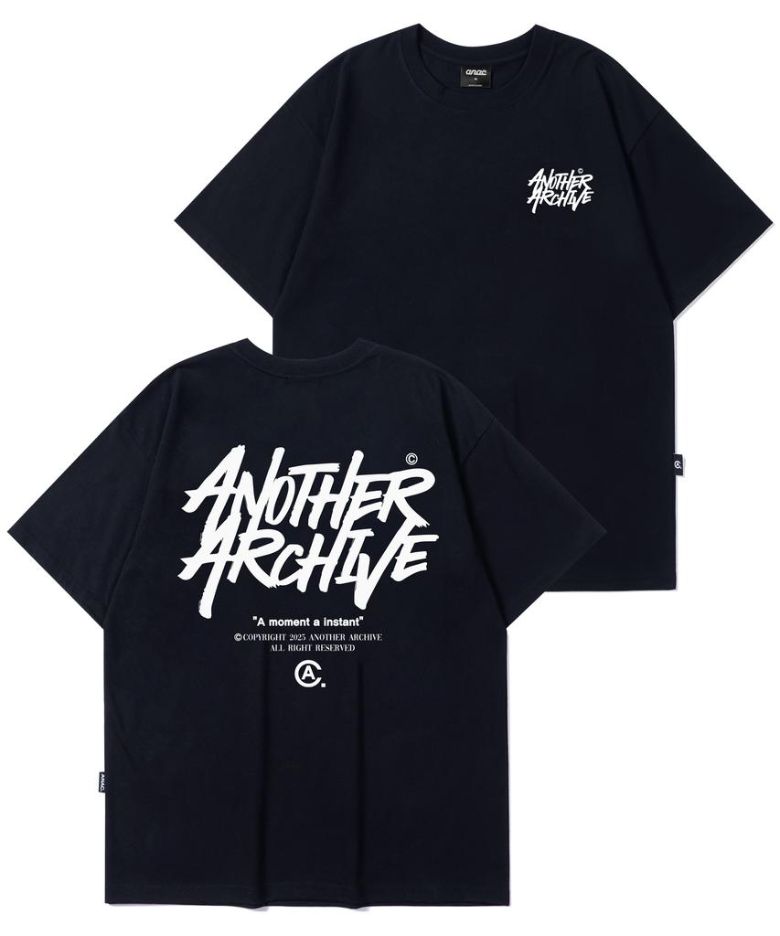 ANOTHER ARCHIVE Fb Colorful Graffiti Logo Short Sleeve T-Shirt_Vintage Navy