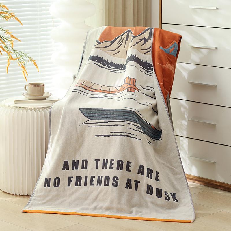 Быстросохнущее четырехслойное марлевое банное полотенце большое для взрослых утолщенное — фото 11