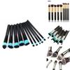 Cosmetic Brush Collection With Long Wooden Handles For Makeup Artists
