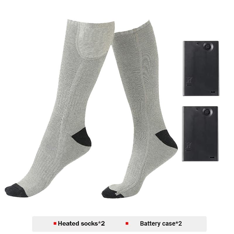 Winter Heated Socks Women Men Winter Warm Battery Case Heated Socks Waterproof Skiing Outdoor Heated Boots Snowmobile Winter Ski Battery Case T2-1