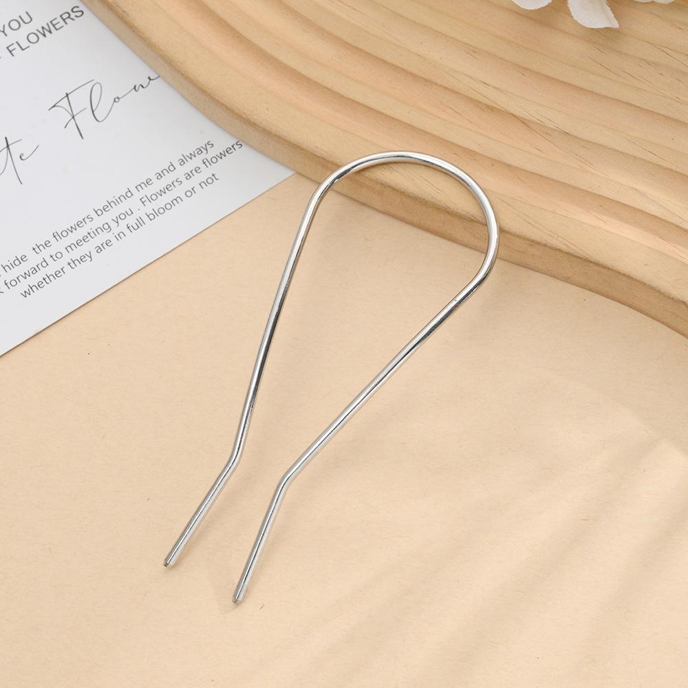Nouvelles épingles à cheveux simples en forme de U, épingles à cheveux, bâtonnets à cheveux en métal, pinces à cheveux géométriques, accessoires pour cheveux fashion, bijoux pour femmes, couvre-chef