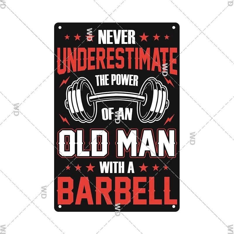 Gym Retro Metal Tin Sign Fitness Funny Vintage Iron Poster Exercise Motivation Quote Home Bar Pub Garage Man Cave Decor Gifts