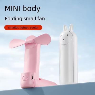 1Pc Portable USB Rechargeable Handheld Fan, 1200Mah Battery, Folding Eyelash Fan for Indoor & Outdoor Use