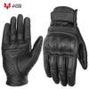 Motorcycle Rider Retro Anti-Drop Four Seasons Leather Road Bike Riding Gloves