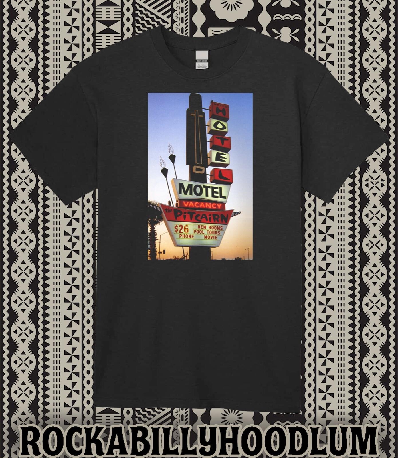 Retro Tiki Tee T Shirt Pitcairn Tiki Motel Hotel Neon Sign Art Anaheim CA XL