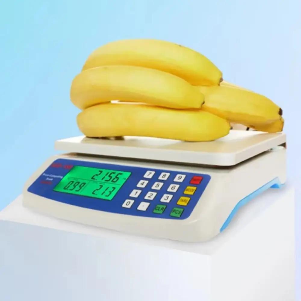 Hochpräzise Digitale Küchenwaage LCD-Anzeige 30kg/1g Kapazität Kommerzielle Lebensmittelwaage Batteriebetrieben Tara-Funktion