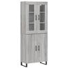VidaXL Buffet haut Sonoma gris 69,5x34x180 cm Bois d'ingénierie 3198239