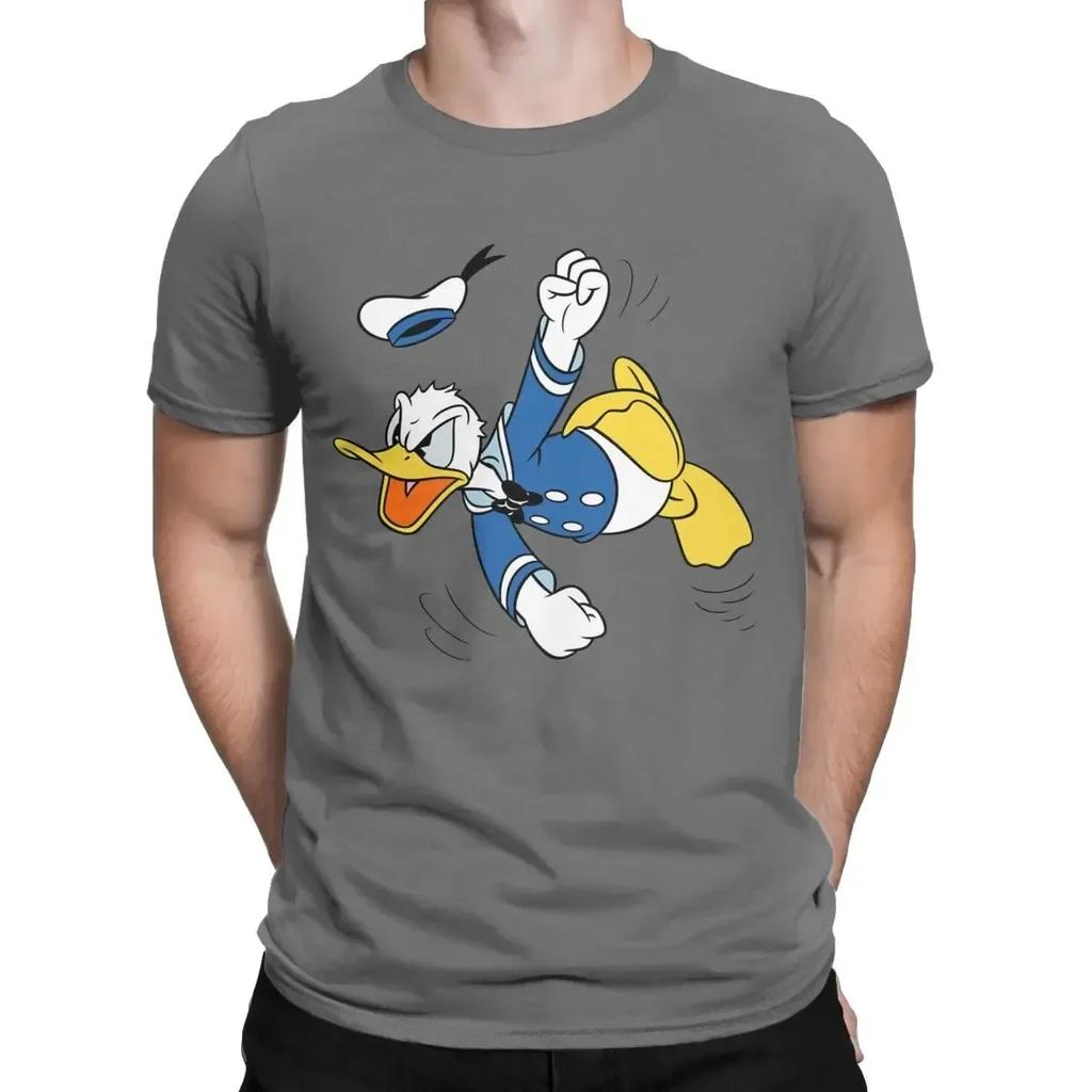 Wütende Donald Duck Disney T-Shirts Herren Baumwolle Mode für Herren T-Shirts Rundhals Disney T-Shirt Kurzarm Oberteile Große Größen