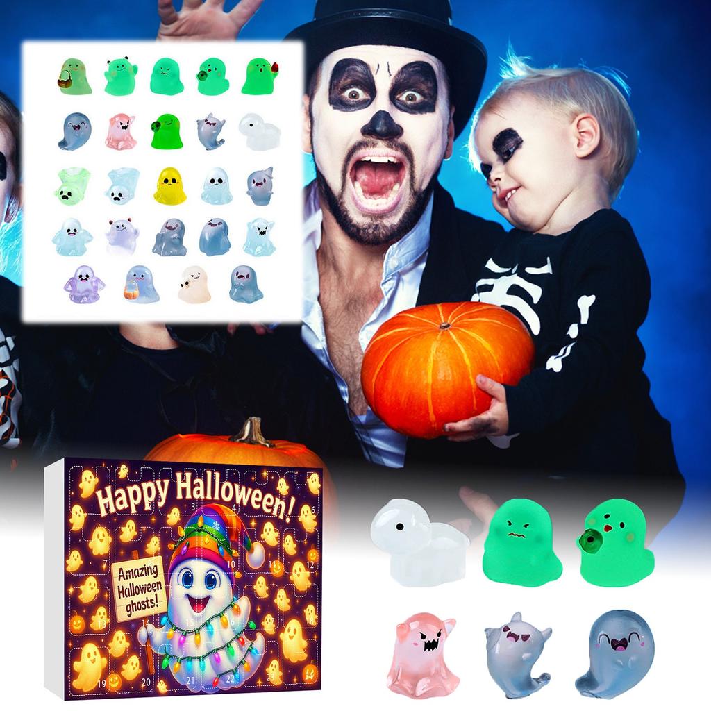 3D, 24pc Draw Halloween Glowing Gifts, Countdown Calendar