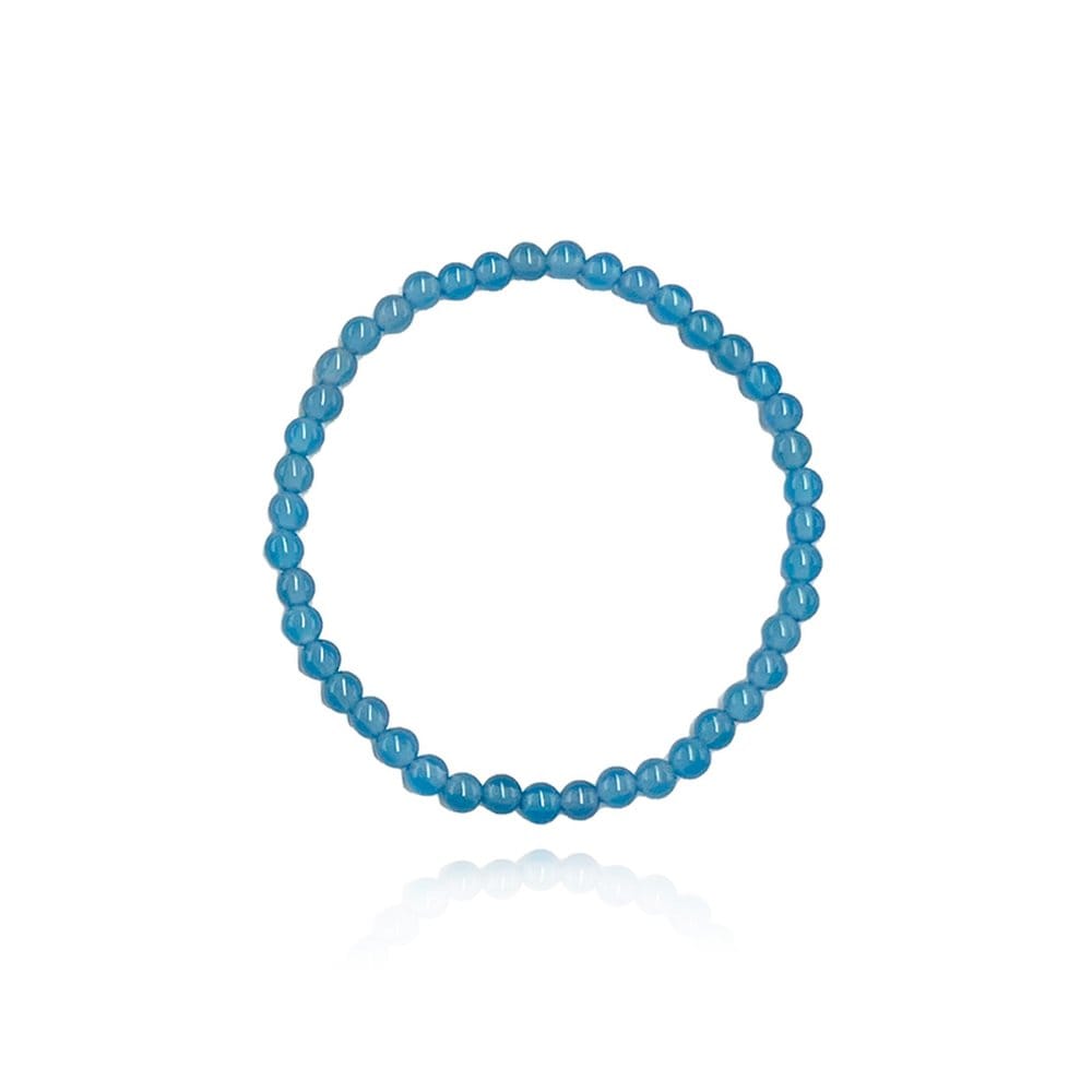 Natural Blue Agate Ball Bracelet Tbete14028M